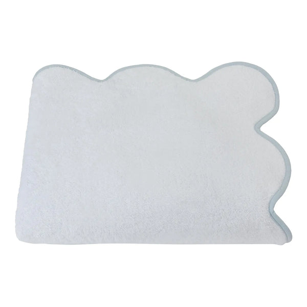 Chairish Bath Towel-White/Powder Blue