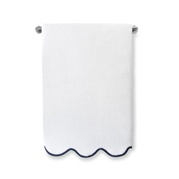 Chairish Hand Towel-White/Navy