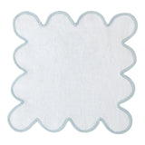 Chairish Washcloth-White/Powder Blue