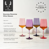 Reserve Nouveau Crystal Wine Glasses in Moonrise, Set of 4