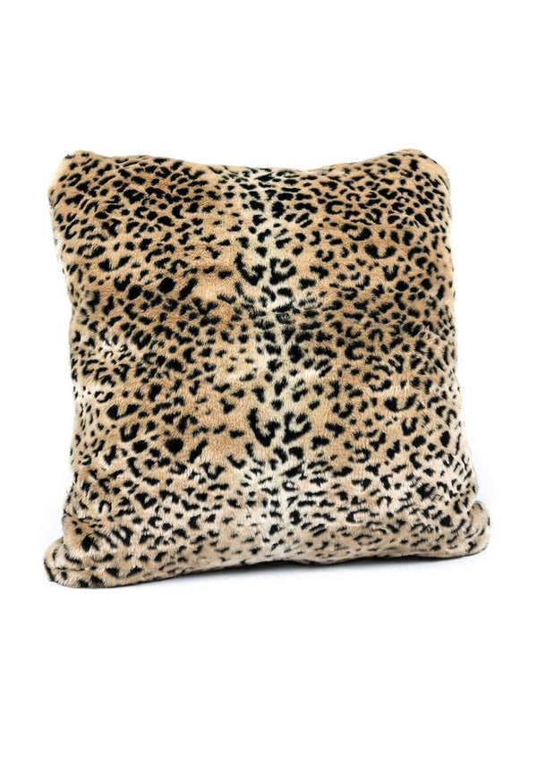 cheetah faux fur pillow/fabulous furs/jimmy delaurentis home