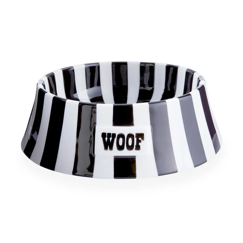 VICE WOOF PET BOWL / Blk & White