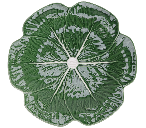GREEN CABBAGE PLATE DINNERWARE - CHARGER (13") -  SET OF 4