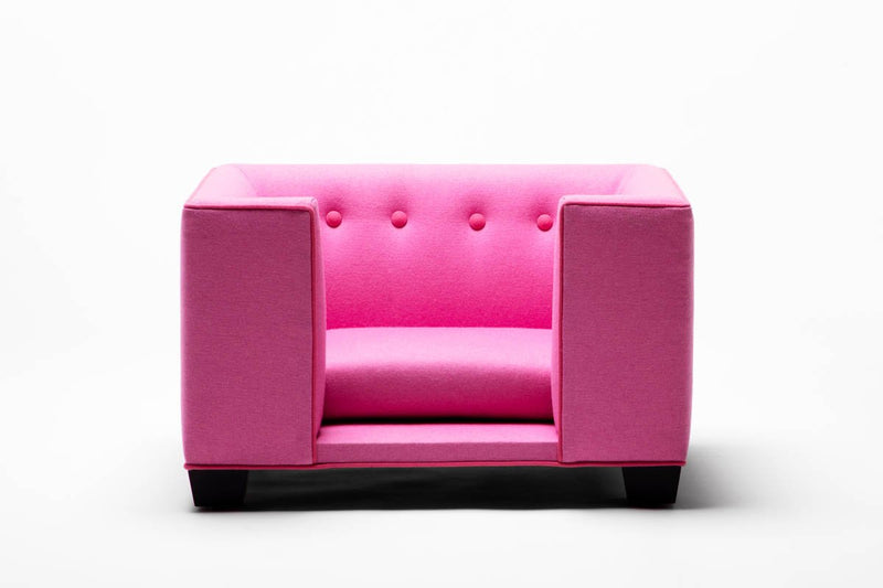 Filomena Pet Sofa : Pink Wool - JAMES By Jimmy DeLaurentis 