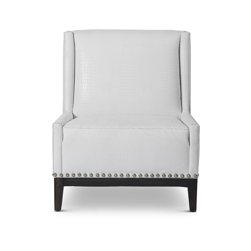 Roma Chair : Faux Leather White - JAMES By Jimmy DeLaurentis