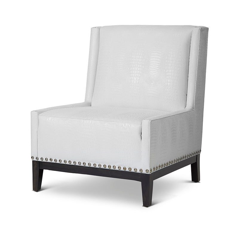 Roma Chair : Faux Leather White - JAMES By Jimmy DeLaurentis